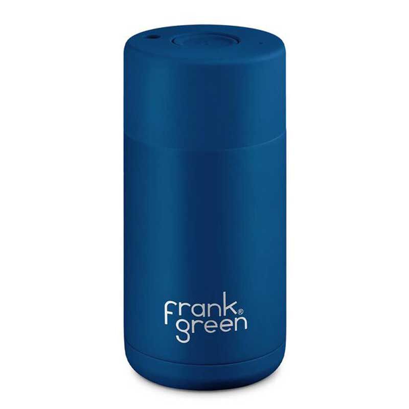 frank green 12oz Ceramic Cup with Push Button Lid Deep Ocean image number 0